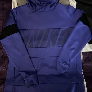 Nike Blue and Black Women's Hoodie